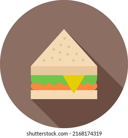 Sandwich icon vector image. Can also be used for Food, Drinks and Confectionery. Suitable for mobile apps, web apps and print media.