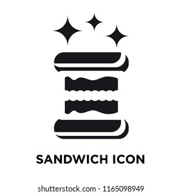 Sandwich icon vector isolated on white background, Sandwich transparent sign , celebration pictograms