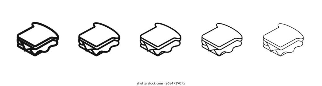 Ícone de sanduíche vetor conjunto sinal de ilustração