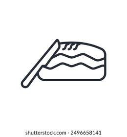 sandwich icon. vector.Editable stroke.linear style sign for use web design,logo.Symbol illustration.