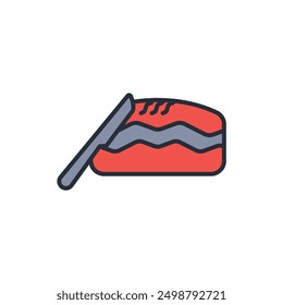 sandwich icon. vector.Editable stroke.linear style sign for use web design,logo.Symbol illustration.