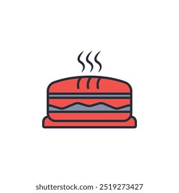 Sandwich icon. vector.Editable stroke.linear style sign for use web design,logo.Symbol illustration.