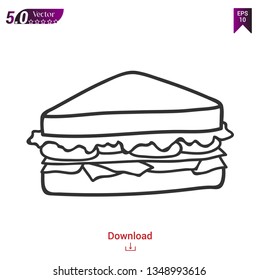 sandwich icon vector.illustration