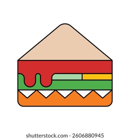 sandwich icon with white background vector stock illustration