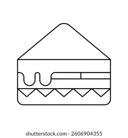 sandwich icon with white background vector stock illustration