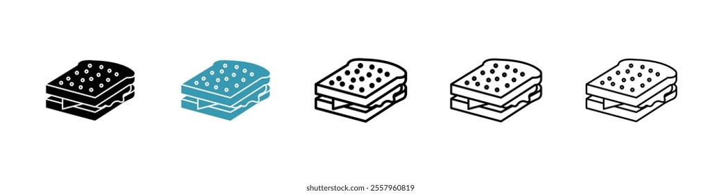 Sandwich icons pack in black and blue.