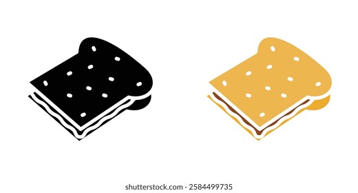 Sandwich icons pack in black and colored version