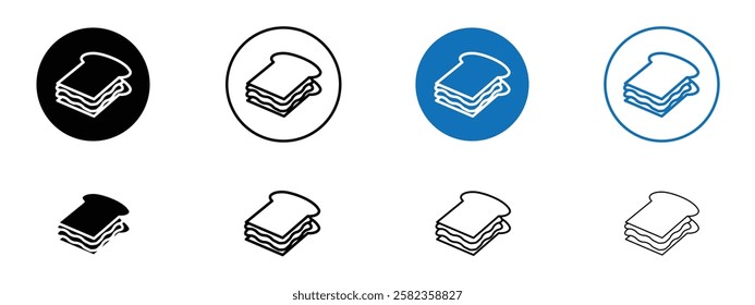 Sandwich icons pack vectors for app and web ui designs