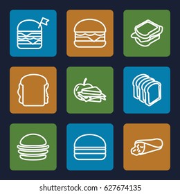 Sandwich icons set.  