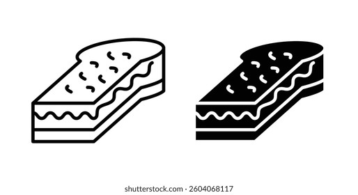 Sandwich icons. thin line vector icons