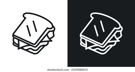 Sandwich icons. vector set in black colors