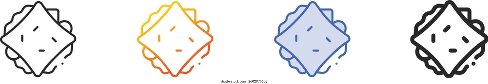 sandwich icon.Thin Linear, Gradient, Blue Stroke and bold Style Design Isolated On White Background