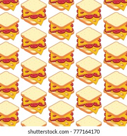 sandwich illustration pattern