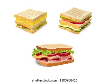 Sandwich illustration vector