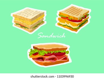Sandwich illustration vector