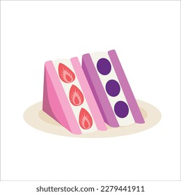 imagen de sándwich para necesidades de promoción, sando sandwich japón, sandwich de fruta, logo de sandwich, logo de panadería