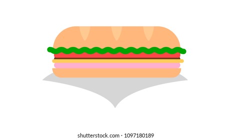 sandwich insolated vector illustration