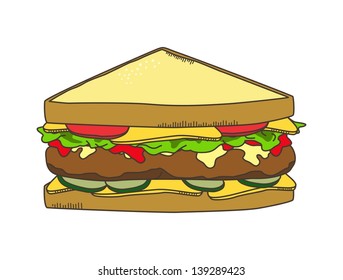 sandwich isolated