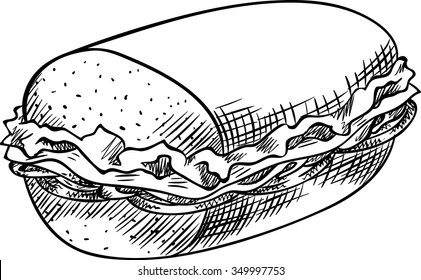 Sandwich. Isolated