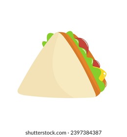 Sandwich isolated on white background. illustration vector