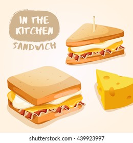 Sandwich Isolated Set : Vector Illustration