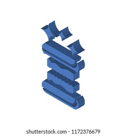 Sandwich isometric left top view 3D icon