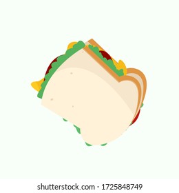Sandwich isometric style. Vector illustration