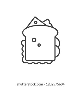 Sandwich line icon.