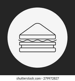 Sandwich line icon