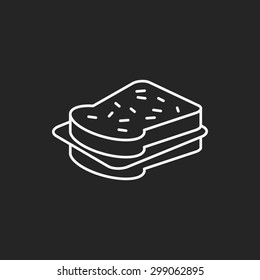 Sandwich line icon