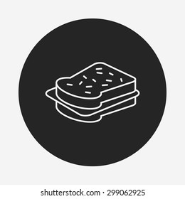 Icono de línea de sándwich