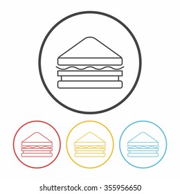 Sandwich line icon
