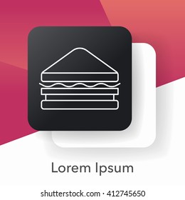 Sandwich line icon