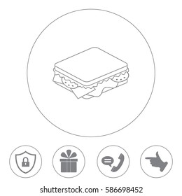 sandwich line icon