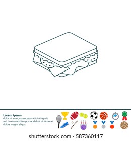 sandwich line icon