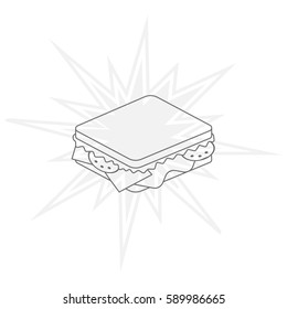 sandwich line icon