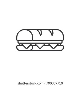 Sandwich line icon.