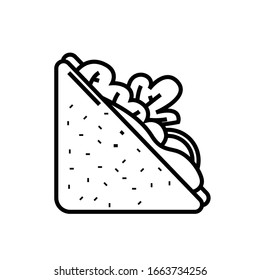 Sandwich line icon, concept sign, outline vector illustration, linear symbol.