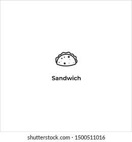 Sandwich line icon design. Fast food icon isolated on white background. Burger. vector illustration
