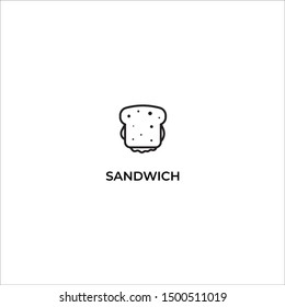 Sandwich line icon design. Fast food icon isolated on white background. Burger. vector illustration