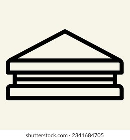 Sandwich line icon. Sliced bread vector illustration isolated on white. Hamburger outline style designed for and app. Eps 10.