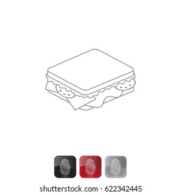 sandwich line icon. vector illustration