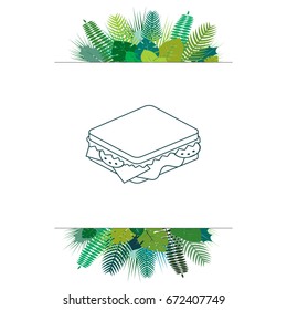 sandwich line icon. vector illustration