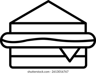 Sandwich Line Vector Icon Design