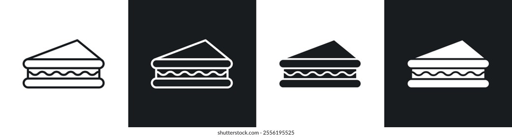 Sandwich linear icon set for app, and web design.