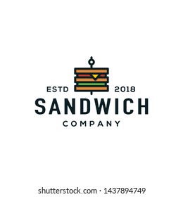 Sandwich Logo Design Concept. Suitable Sandwich Logo.