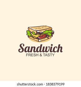 Sandwich Logo Design Concept. Suitable Sandwich Logo.