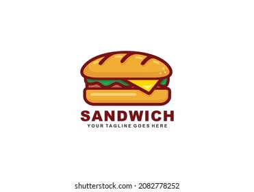 Sandwich-Logo-Design, Vektorgrafik