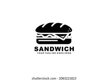 Sandwich Logo Design Vector Illustration