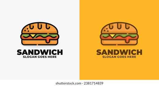 Sandwich-Logo-Design, Vektorgrafik